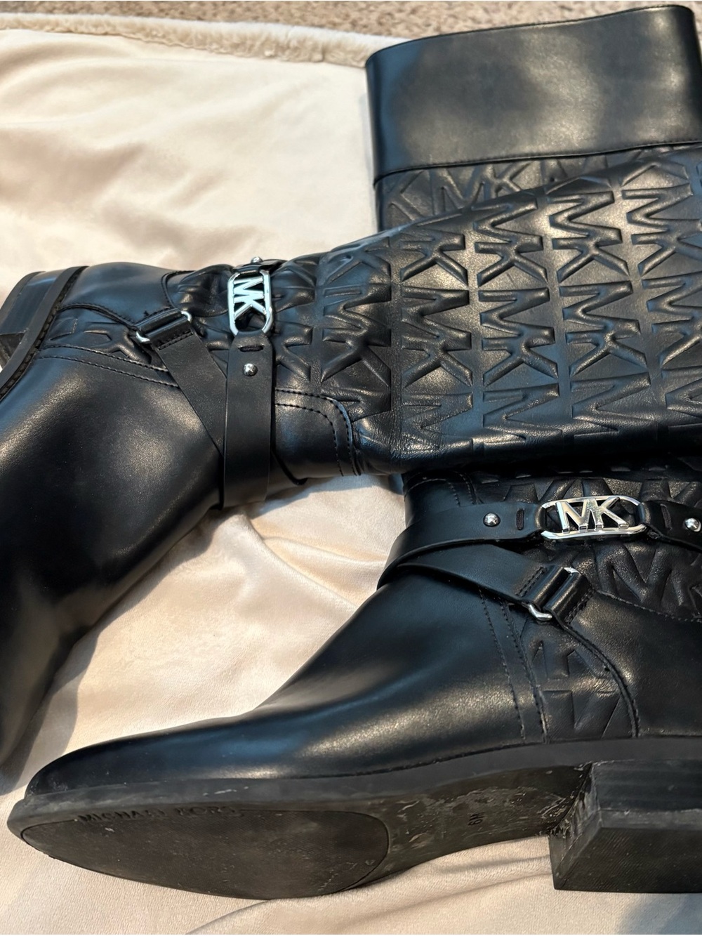 Michael Kors Kincaid Embossed Riding Boot - Picture 4 of 6